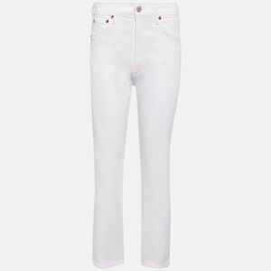 AGOLDE Riley crop high rise jean in white size 24
